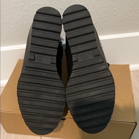 UGG Black Winter Wedge Boots - Picture 2 of 9